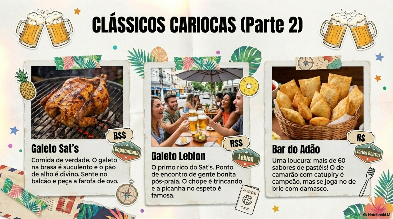 Clássicos Cariocas. Galeto, Pastel e Frango