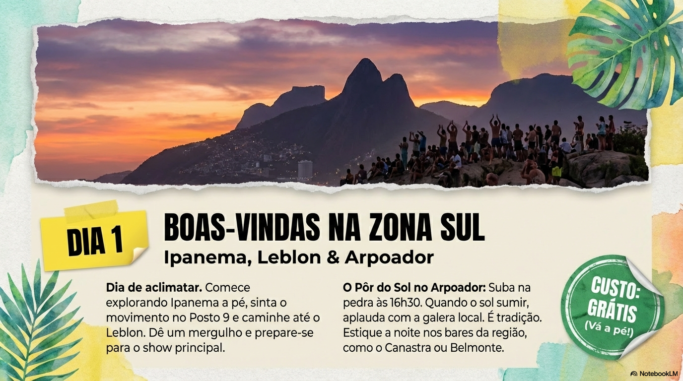 Dia 1. Boas-vindas na Zona Sul: Ipanema, Leblon & Arpoador