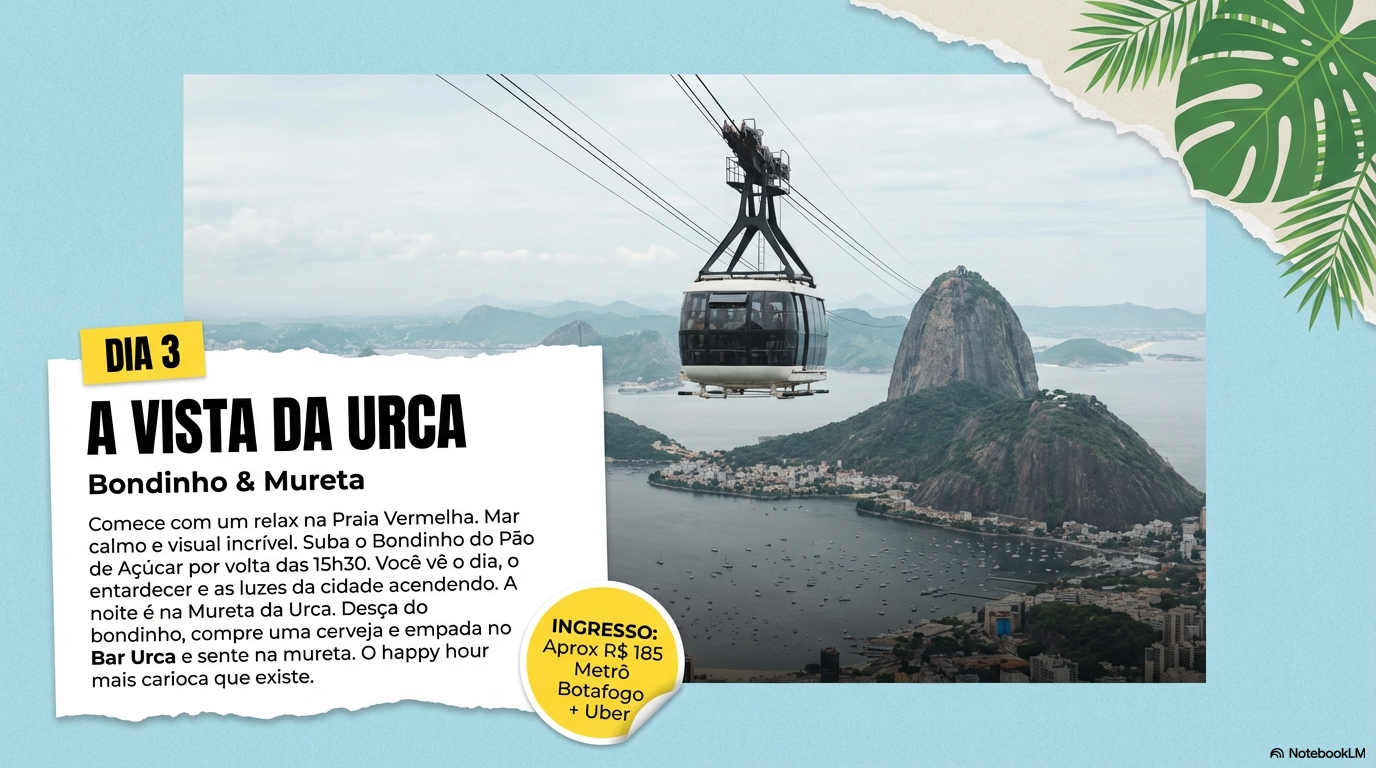 Dia 3. A Vista da Urca: Bondinho & Mureta
