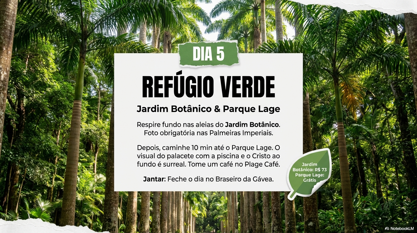 Dia 5. Refúgio Verde: Jardim Botânico & Parque Lage