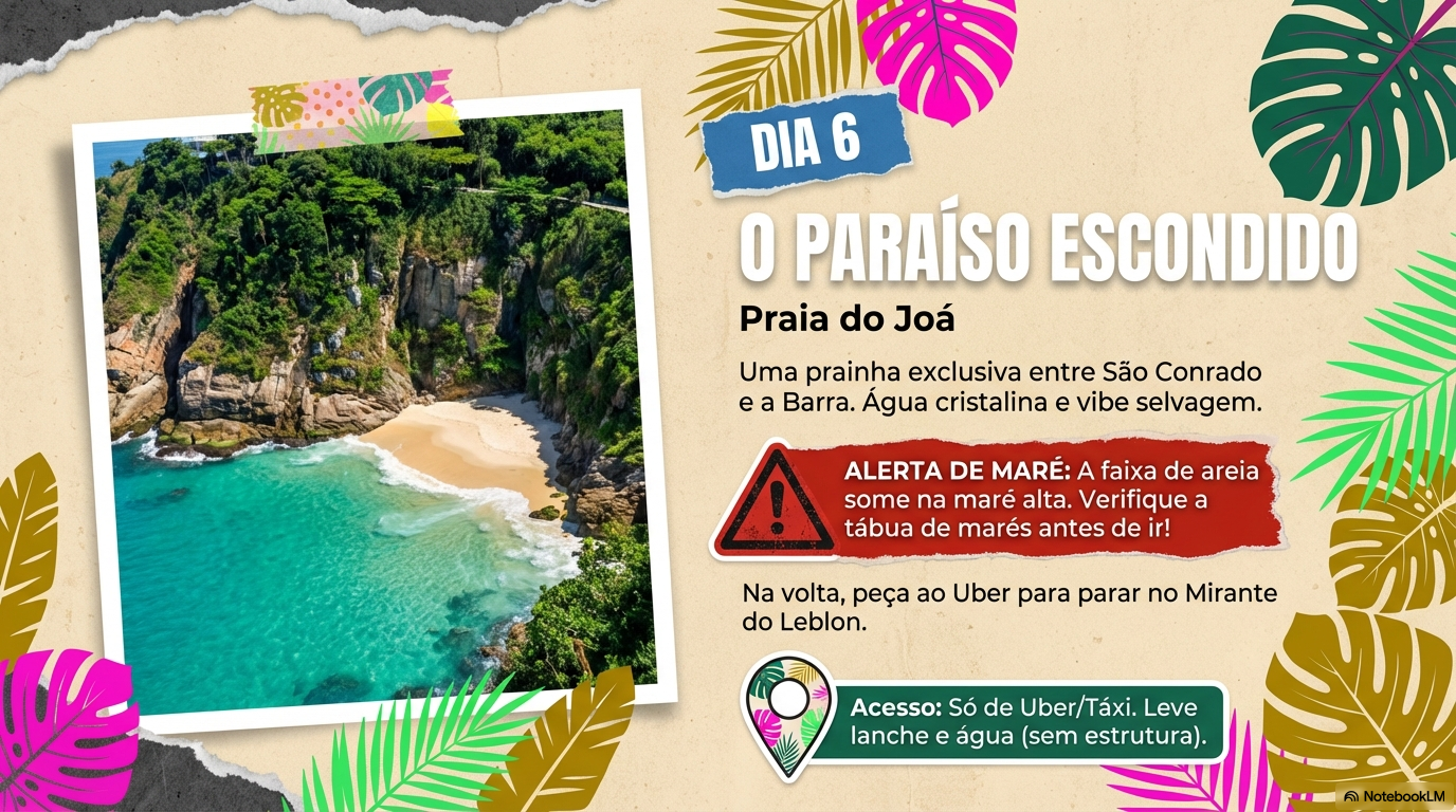 Dia 6. O Paraíso Escondido: Praia do Joá